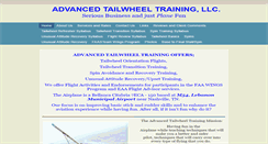 Desktop Screenshot of advancedtailwheeltraining.com